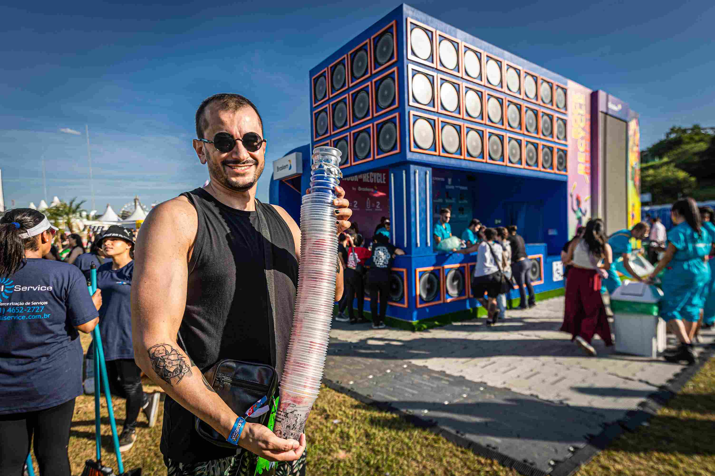 Braskem coleta mais de 350 mil itens de plástico no Lollapalooza 2023