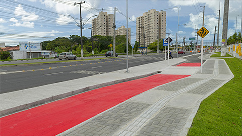 Menino Marcelo é ampliada com duas novas faixas paralelas, ciclovia e calçadas acessíveis 