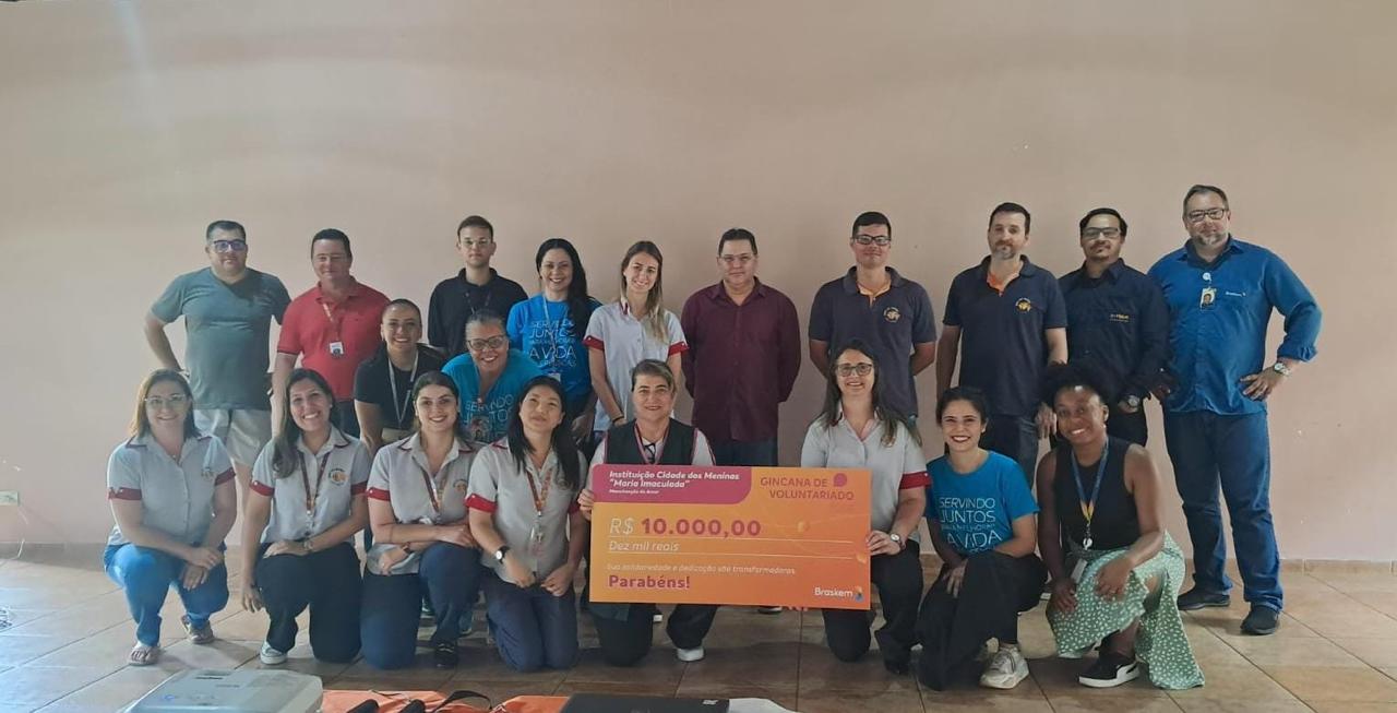 Braskem celebra voluntariado e reconhece equipe "Manutenção do Amor" em encontro na Cidade dos Meninos Maria Imaculada
