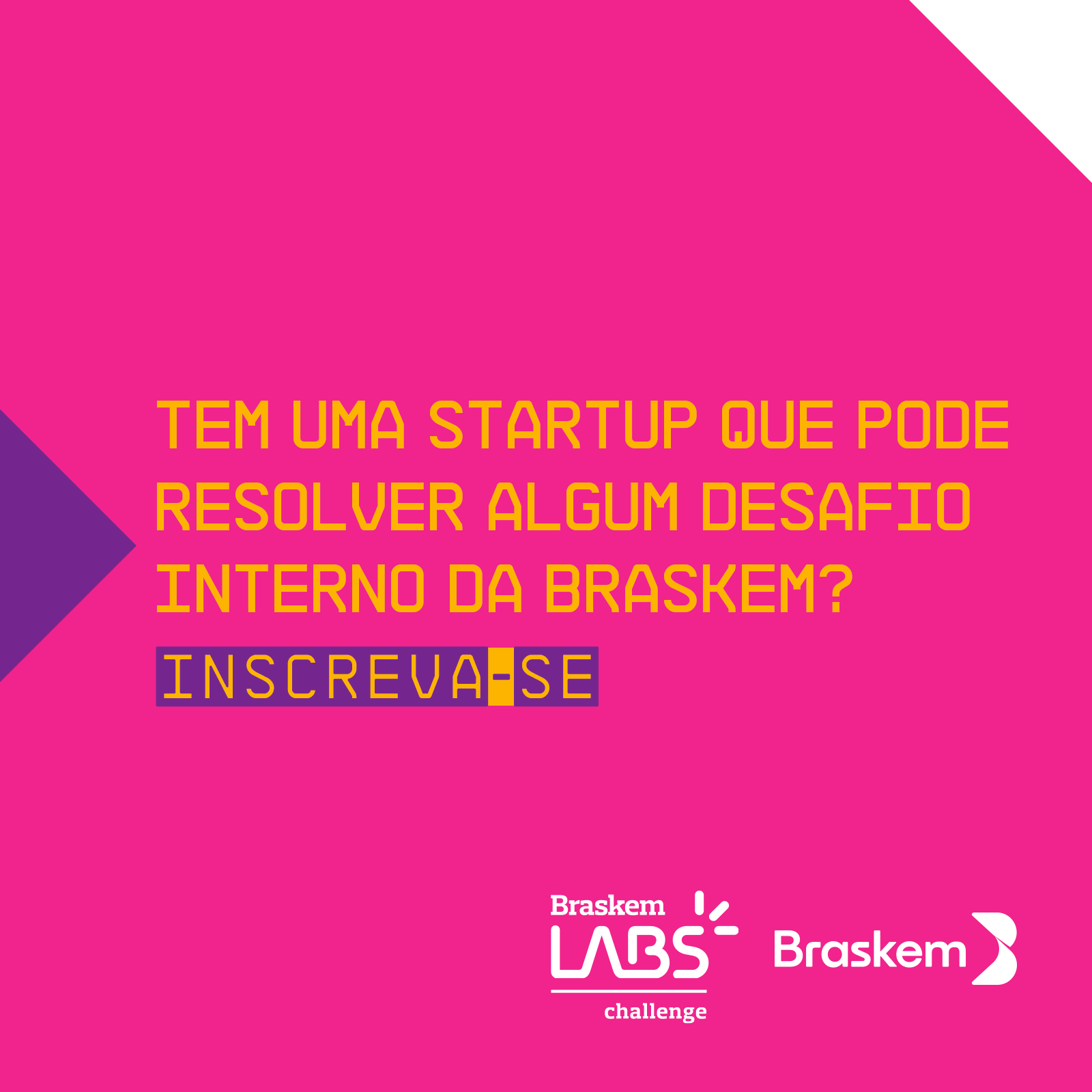 Press Releases Braskem Labs se transforma en plataforma y lanza desafíos