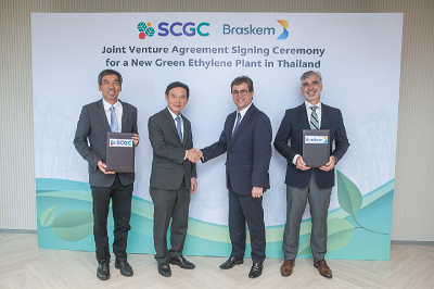 Braskem and SCG Chemicals join forces to advance in the bio-based Ethylene project in Thailand 